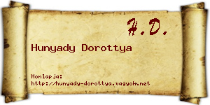 Hunyady Dorottya névjegykártya